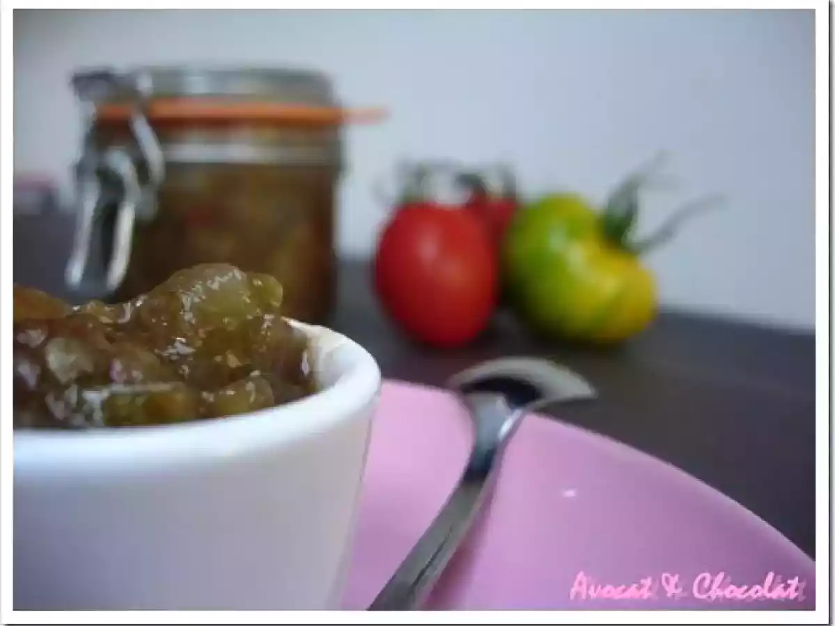 ** Chutney de pomme & tomate verte green zebra au gingembre légèrement pimenté **