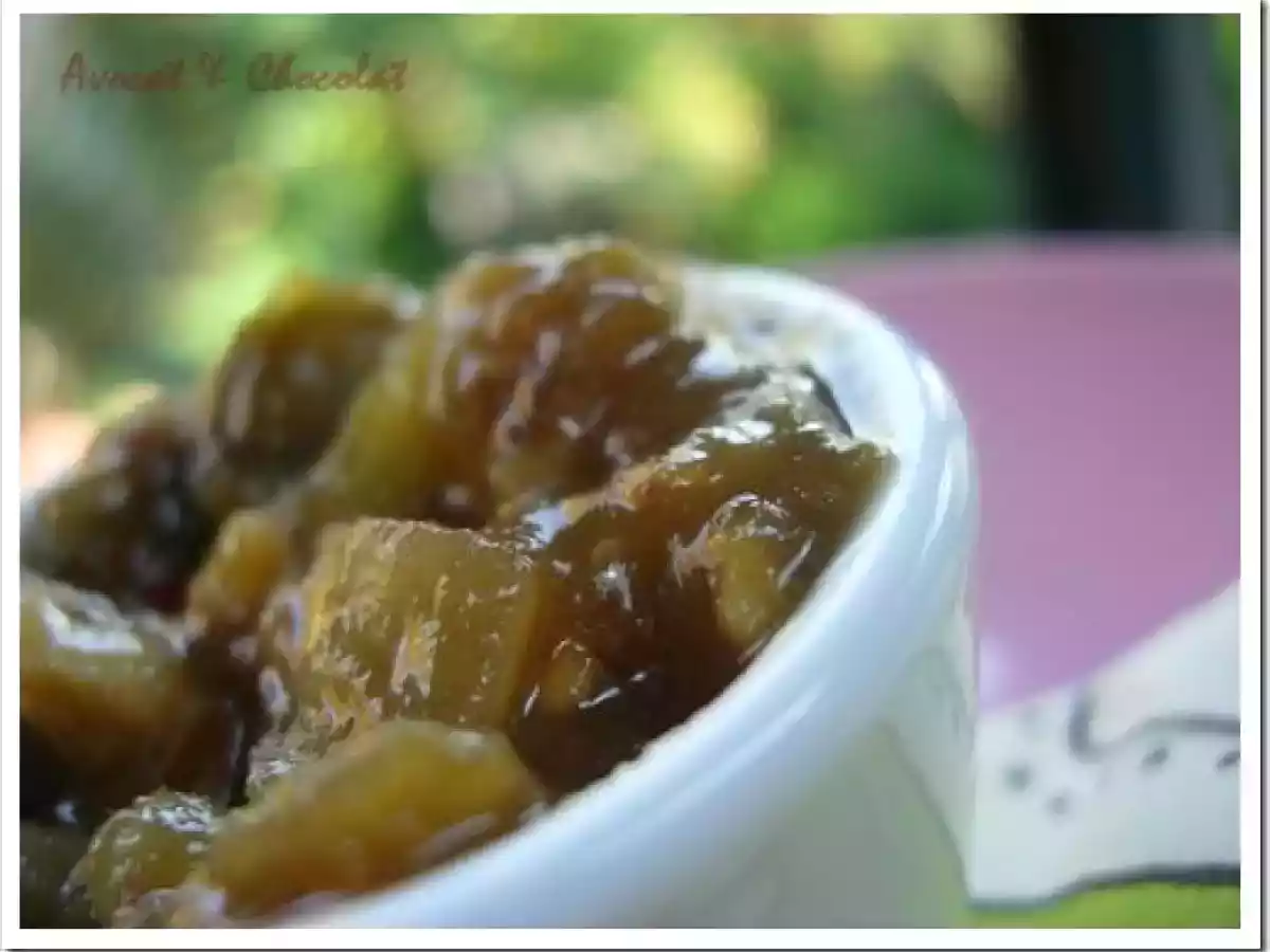 ** Chutney de pomme & tomate verte green zebra au gingembre légèrement pimenté ** - photo 2