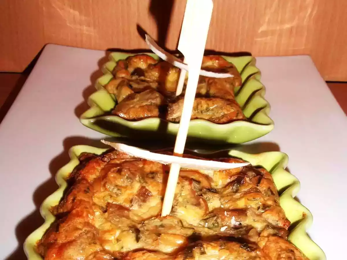 Clafoutis aux champignons & parmesan