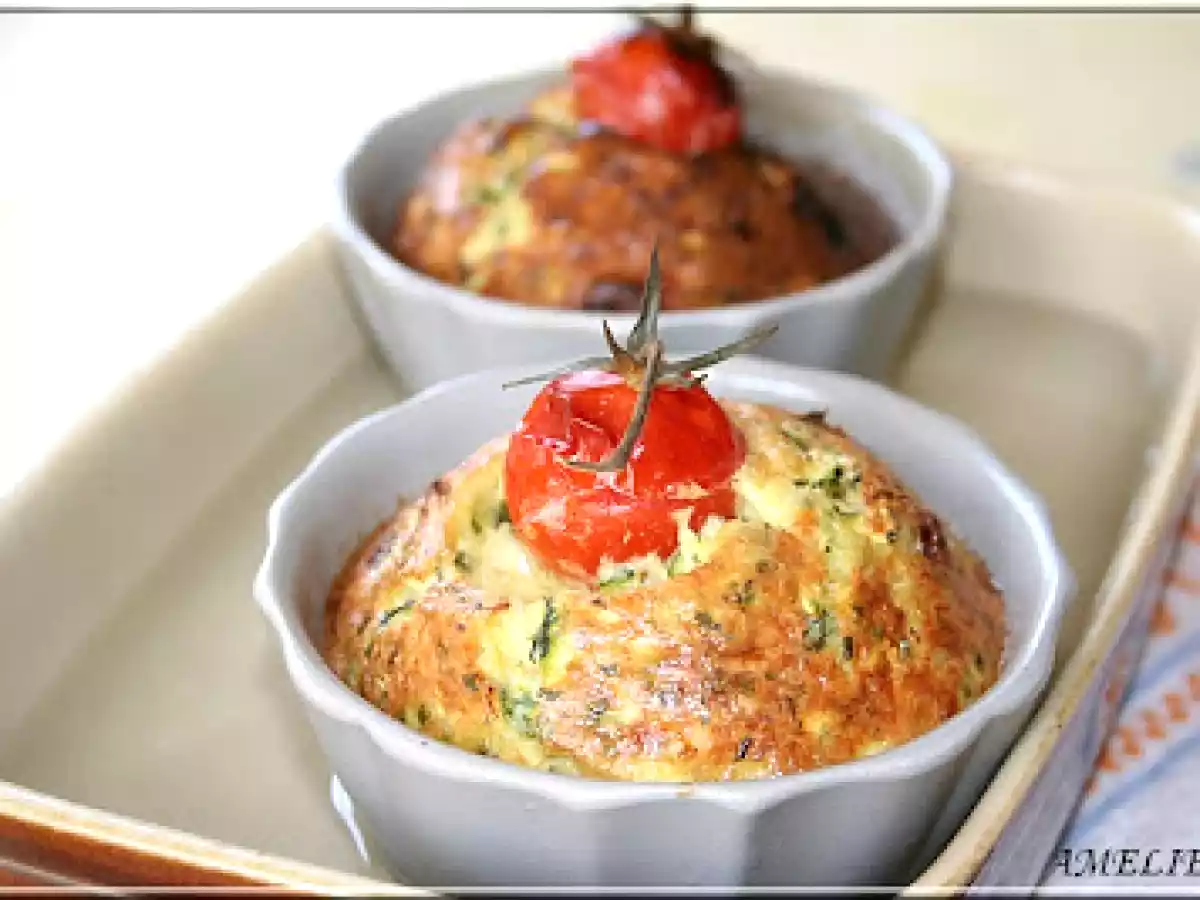 CLAFOUTIS DE COURGETTES AUX OLIVES ET TOMATES CONFITES - photo 2