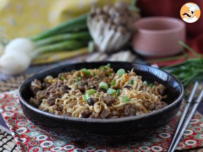 Comment cuisiner les nouilles instantanées? Recette rapide au bœuf et champignons!, photo 2