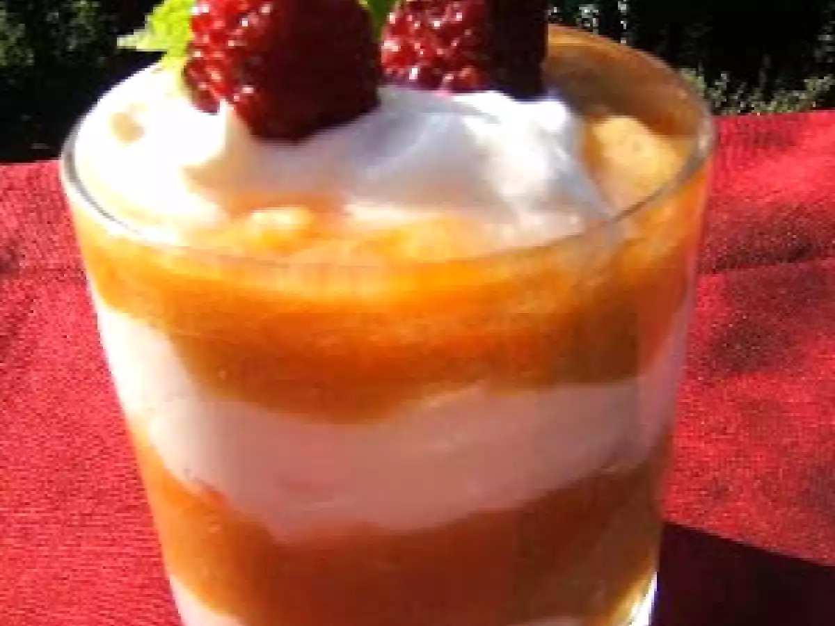 Compotée de rhubarbe et abricot à la chantilly de mascarpone - photo 2