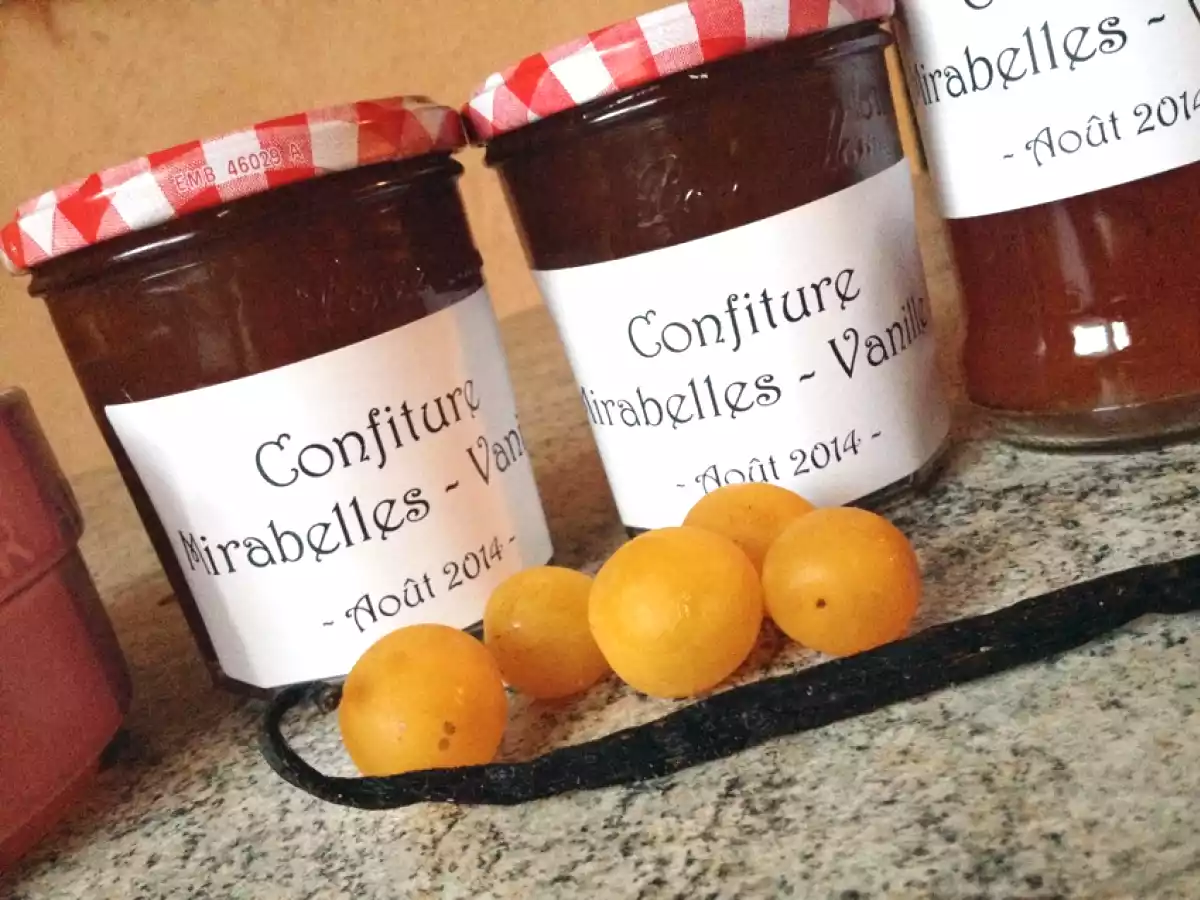 Confiture de mirabelles à la vanille