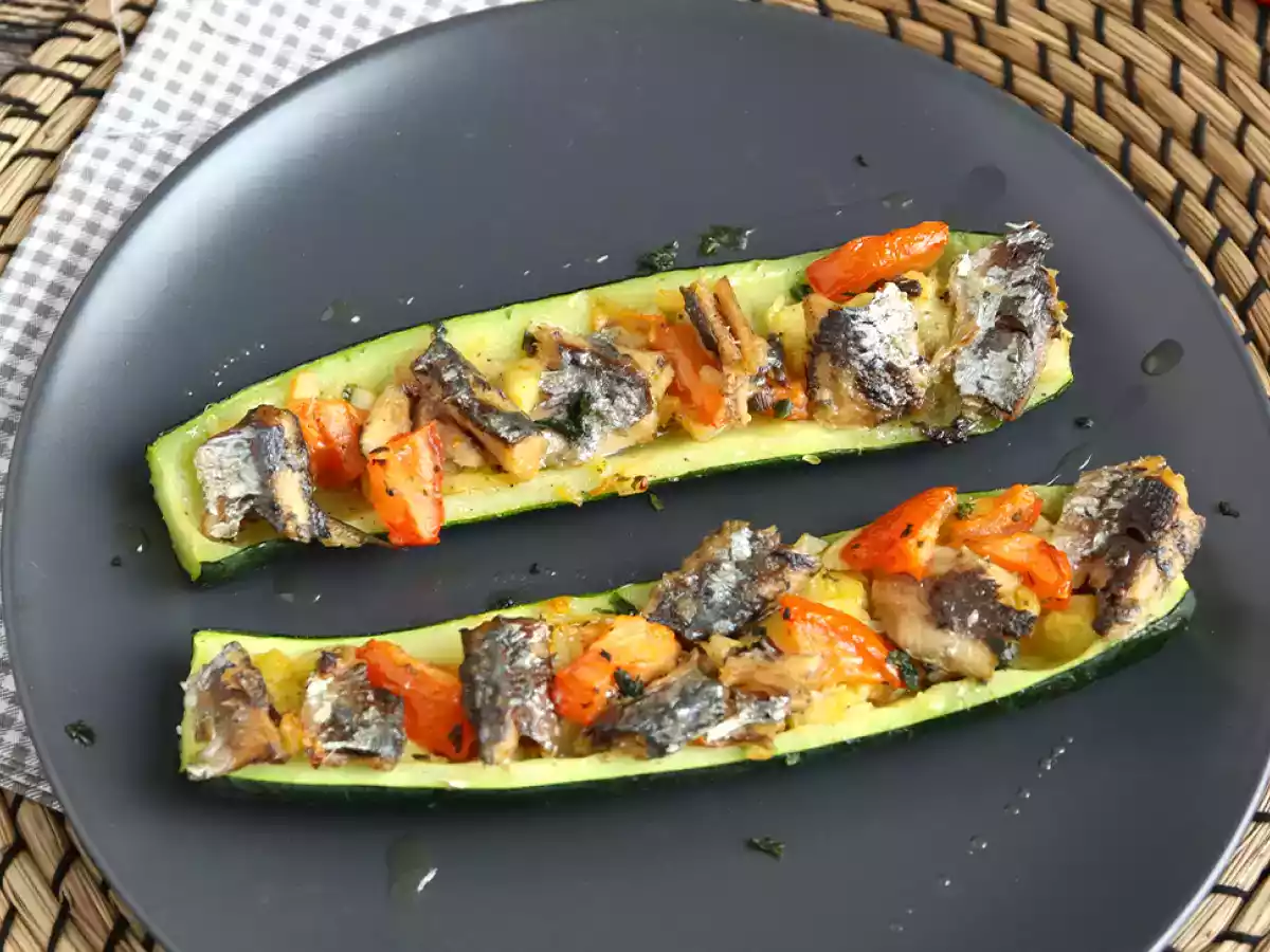 Courgettes farcies aux tomates et sardines - photo 3