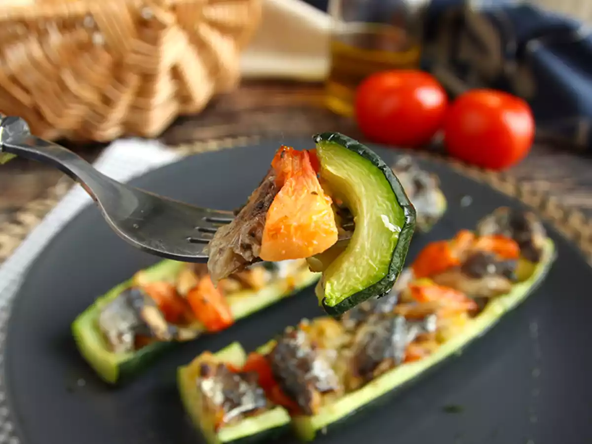 Courgettes farcies aux tomates et sardines - photo 4