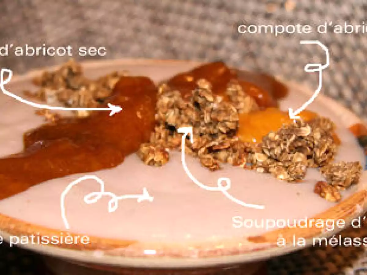 Crème patissière au lait de riz et farine de chataigne - Variations autour de l'abricot