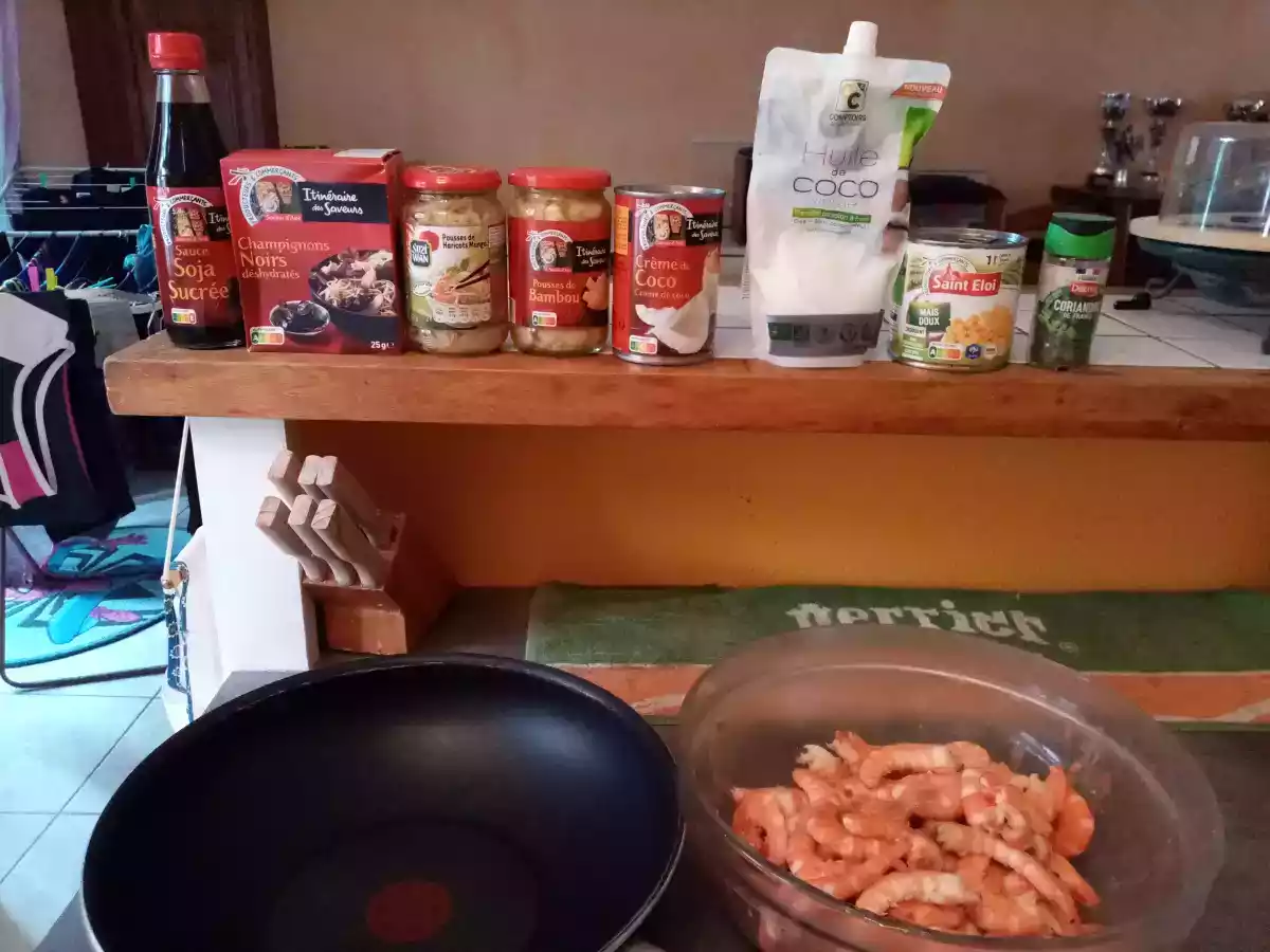 Crevette coco façon chinoise