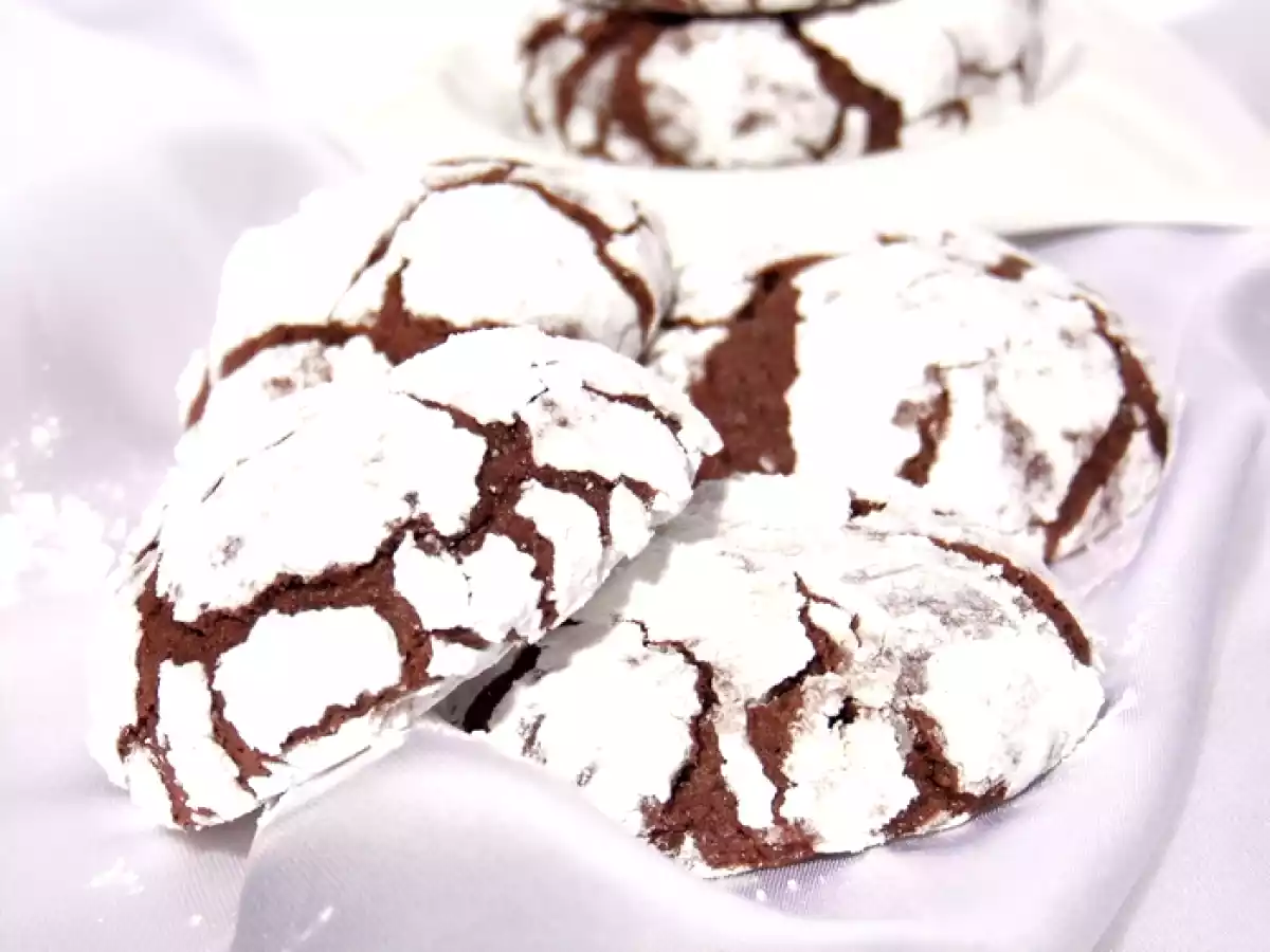 Crinkles - Biscuits craquelés, moelleux au chocolat - photo 2