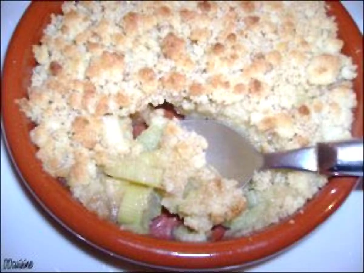 Crumble à la rhubarbe