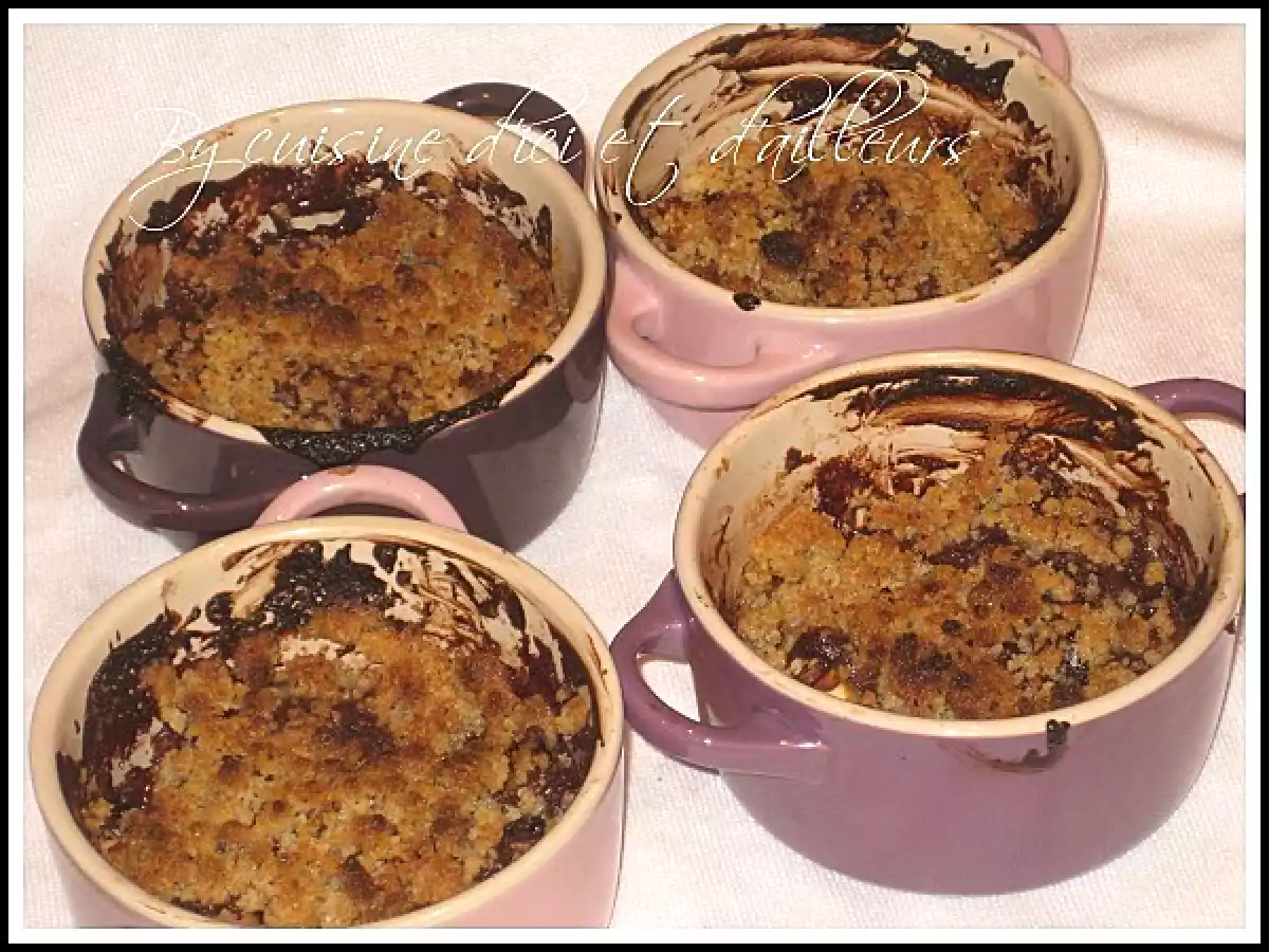 Crumble aux pommes au chocolat & mascarpone