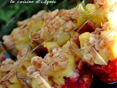 Crumble aux prunes et pommes en verrines - photo 2