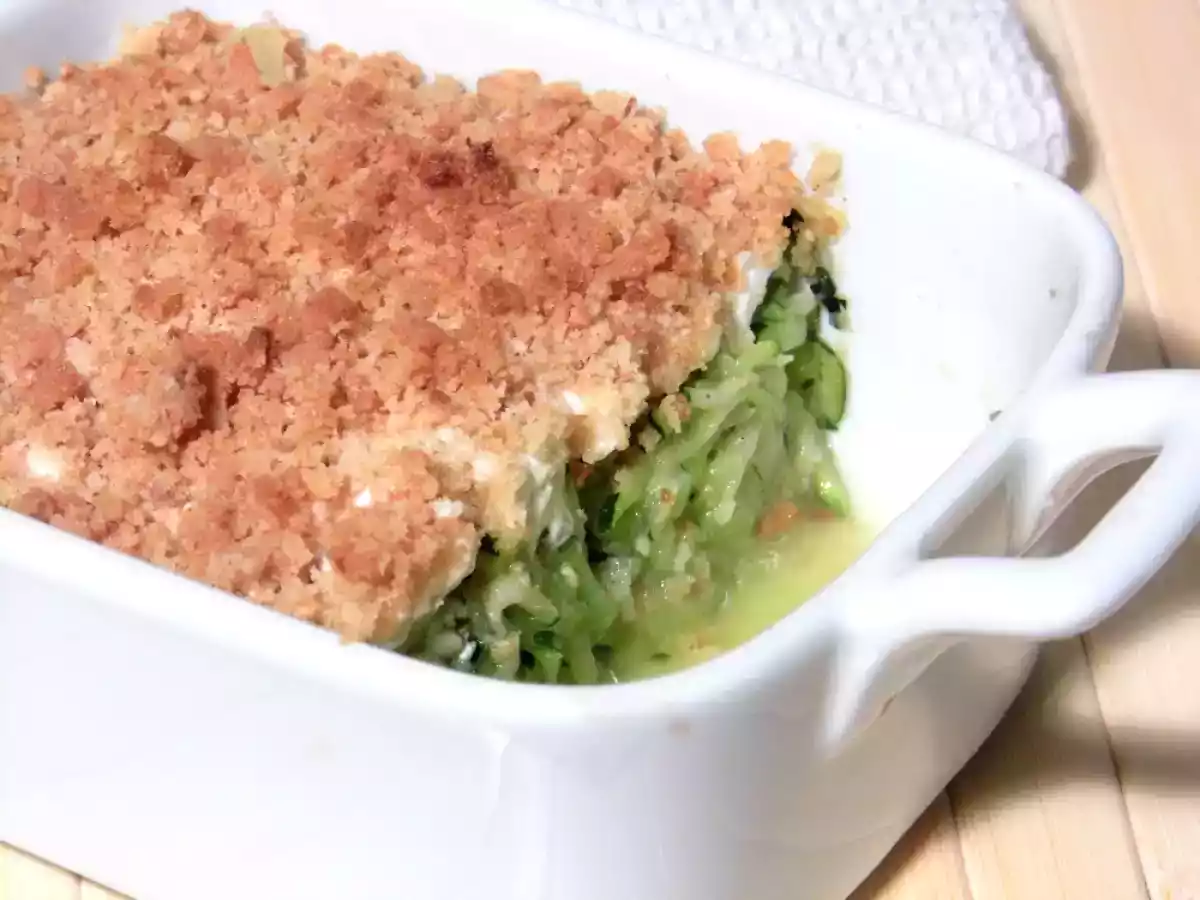 Crumble de courgettes au chèvre frais