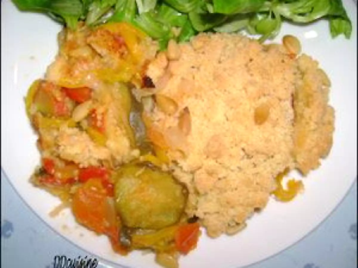 Crumble salé aux pignons