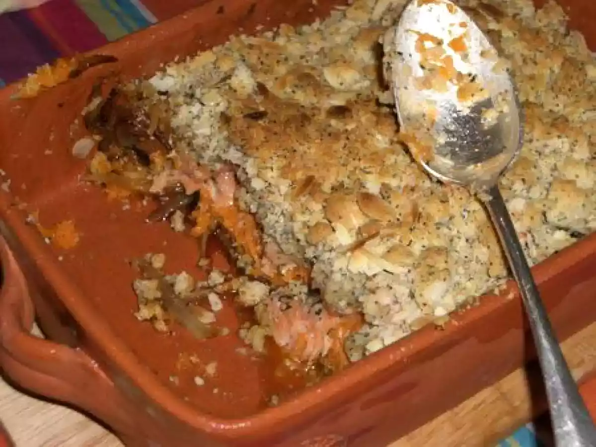 Crumble Saumon et fond de frigo...