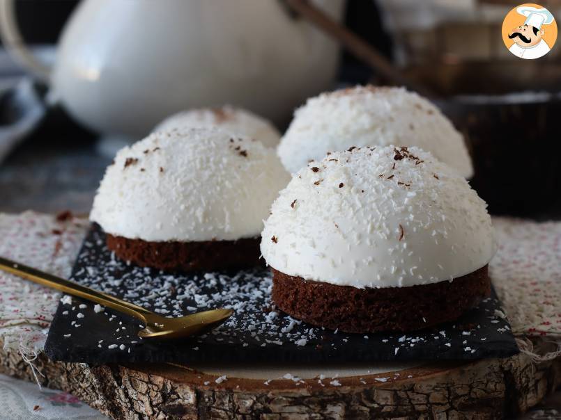 Dessert chocolat et noix de coco, fondant et croquant!