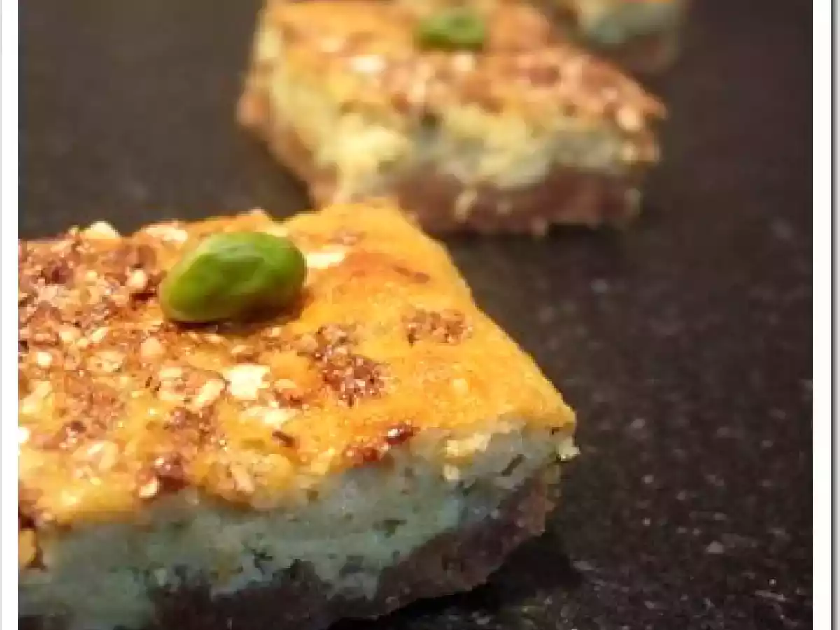 ** Divin ce cheesecake ricotta pistache & son pralin croustillant aux flocons d'avoine**