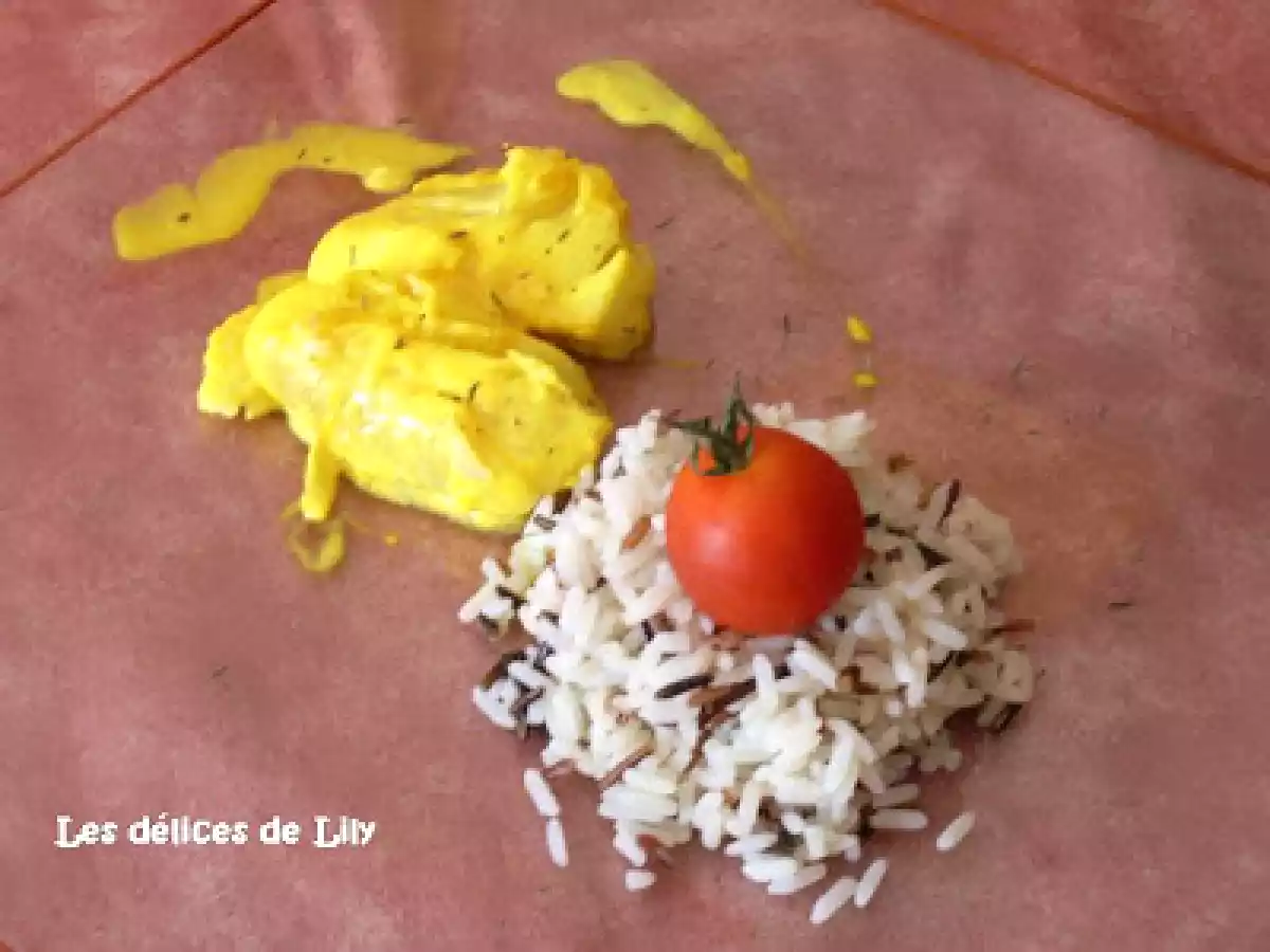 Dos de cabillaud sauce safran