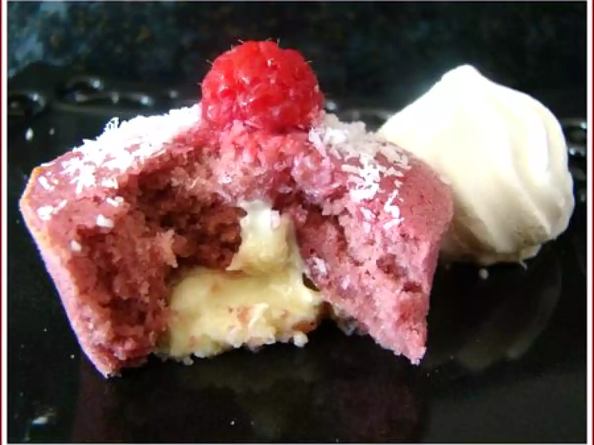 Extra moelleux framboises coeur coulant chocolat blanc - photo 2