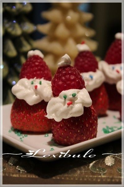 Fraises en père noël, Recette Ptitchef