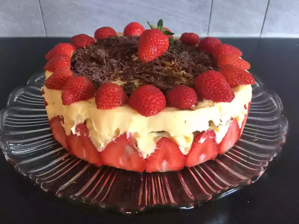 Fraisier au chocolat sans gluten