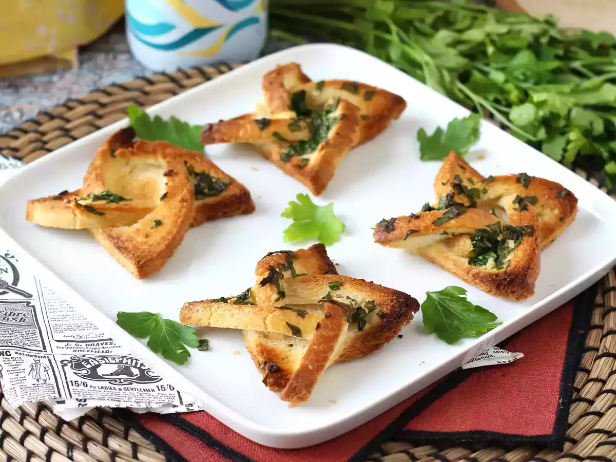Garlic bread façon étoile avec du pain de mie - photo 2