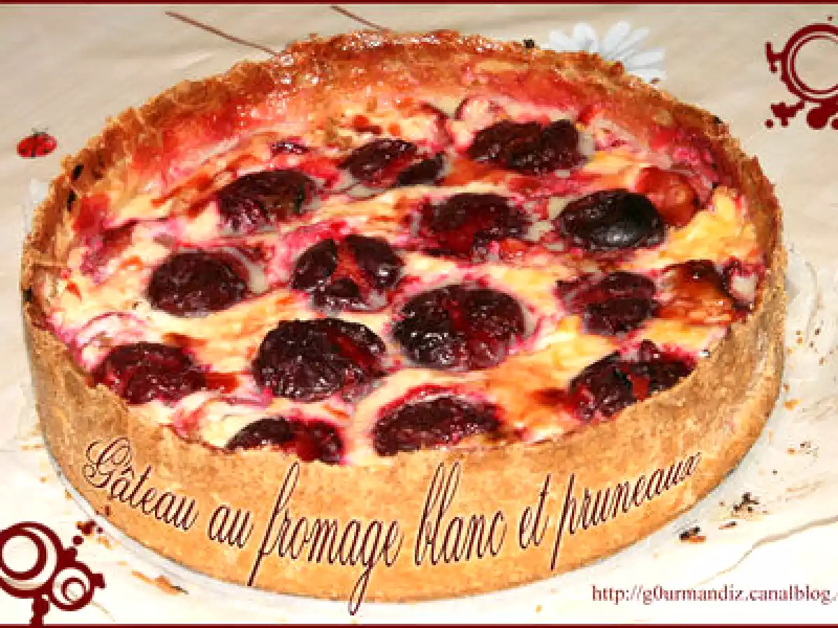 Gâteau au fromage blanc et aux pruneaux - photo 2