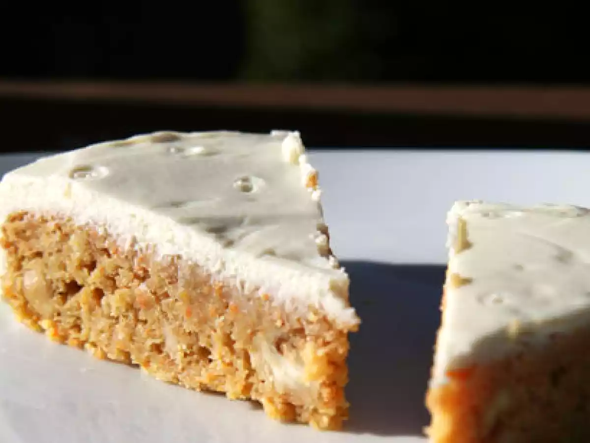 Gateau carotte orange et glaçage blanc