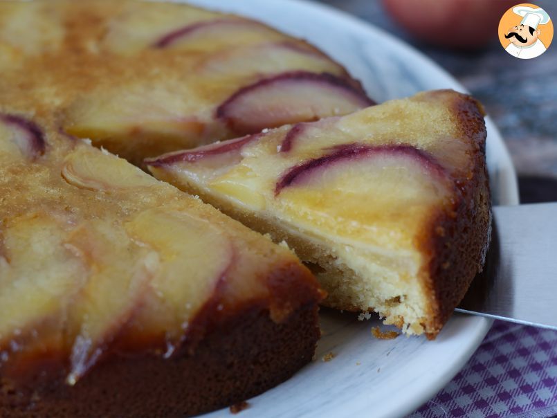 Gâteau renversé à la pêche, moelleux, fondant et caramélisé - photo 4