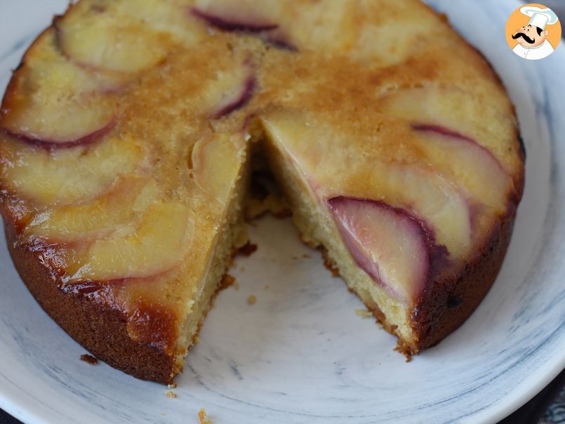 Gâteau renversé à la pêche, moelleux, fondant et caramélisé - photo 7