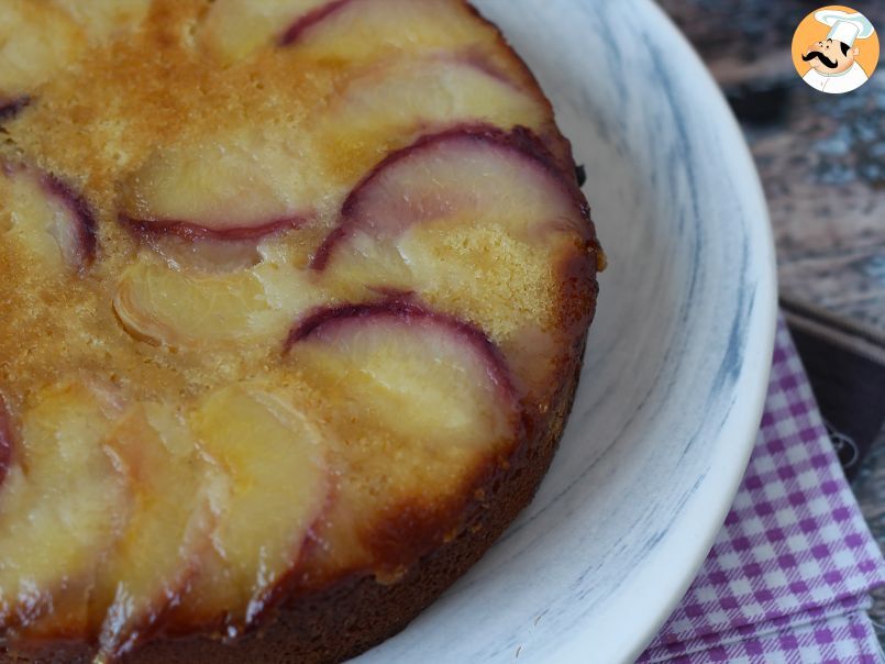 Gâteau renversé à la pêche, moelleux, fondant et caramélisé - photo 9