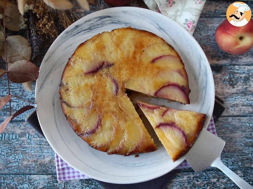 Gâteau renversé à la pêche, moelleux, fondant et caramélisé - photo 8