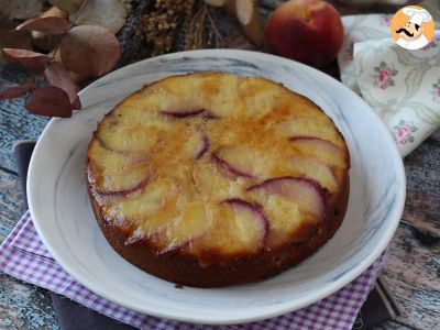 Gâteau renversé à la pêche, moelleux, fondant et caramélisé - photo 5