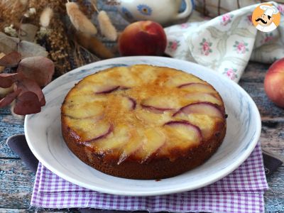 Gâteau renversé à la pêche, moelleux, fondant et caramélisé - photo 2