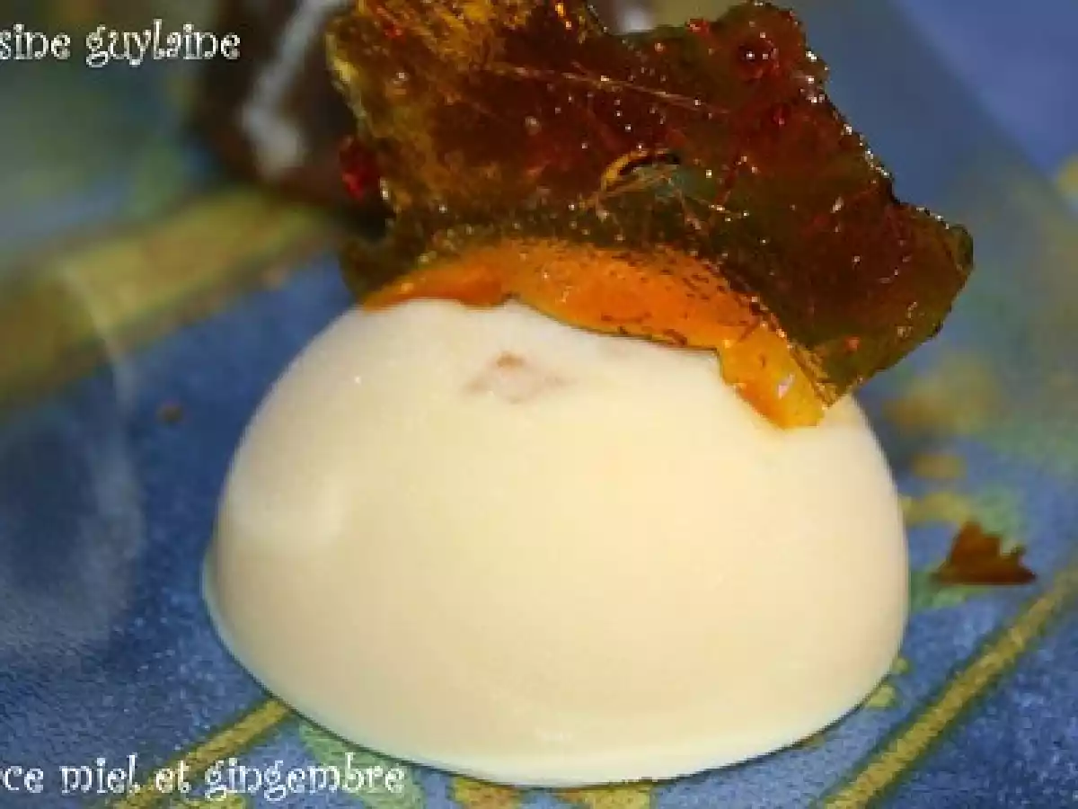 Glace miel et gingembre (sans sorbetière), arabesque au caramel - photo 3