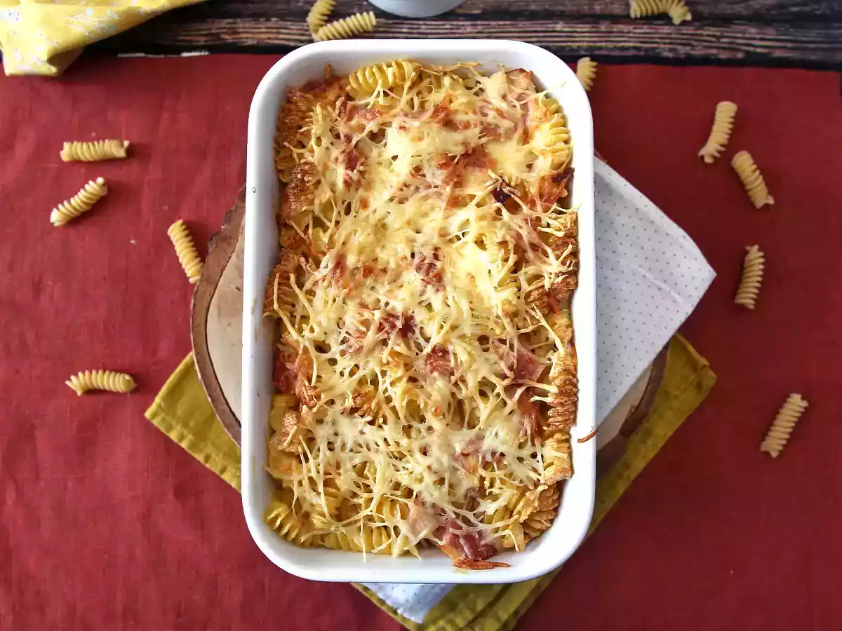 Gratin de pâtes jambon fromage au airfryer - photo 3