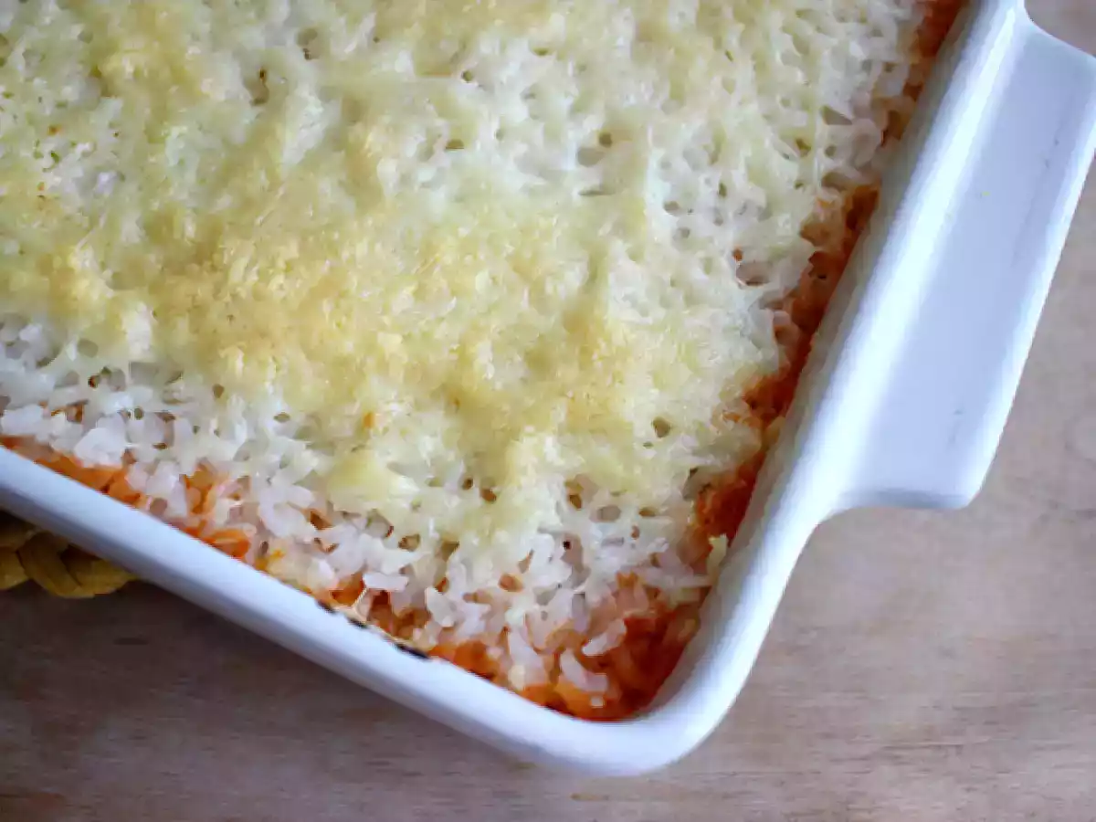 Gratin de riz à la tomate