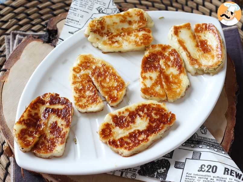 Halloumi cuit à la poêle en version sucré salé au miel et romarin