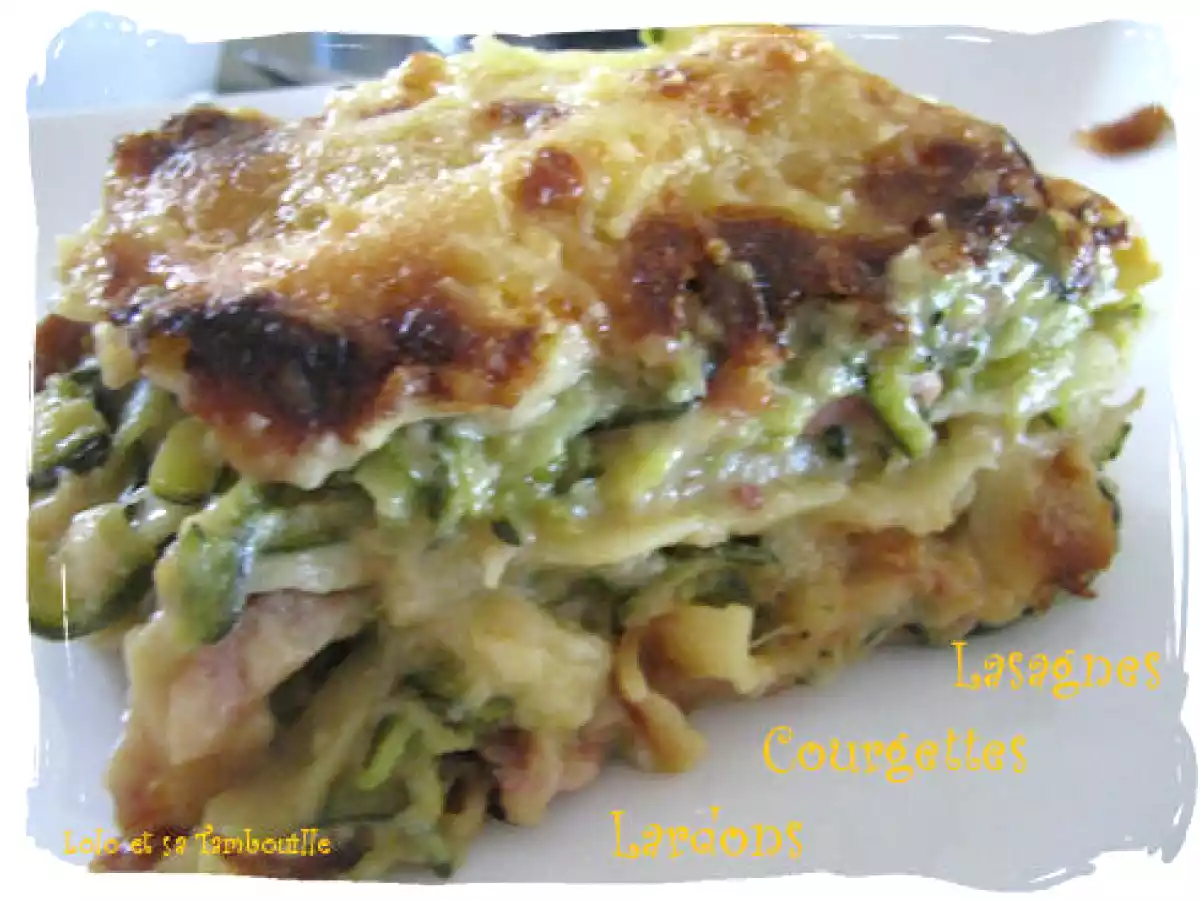 Lasagnes aux courgettes et aux lardons - photo 2