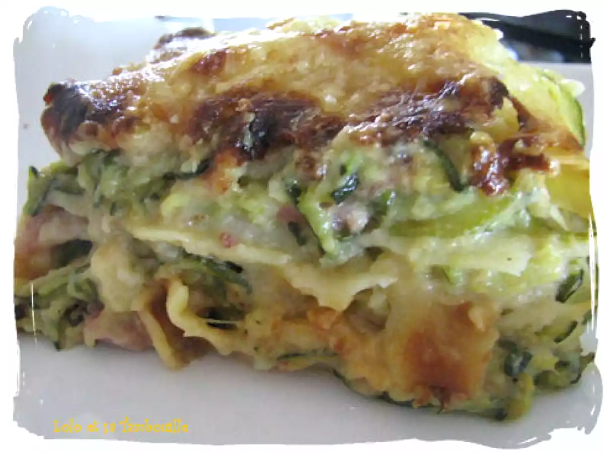 Lasagnes aux courgettes et aux lardons - photo 3