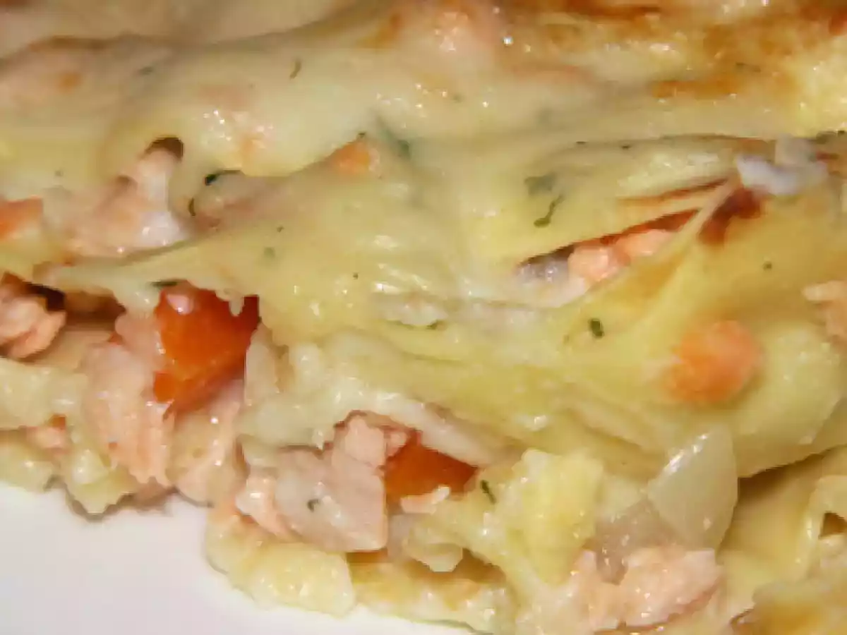 Lasagnes moelleuses au saumon frais