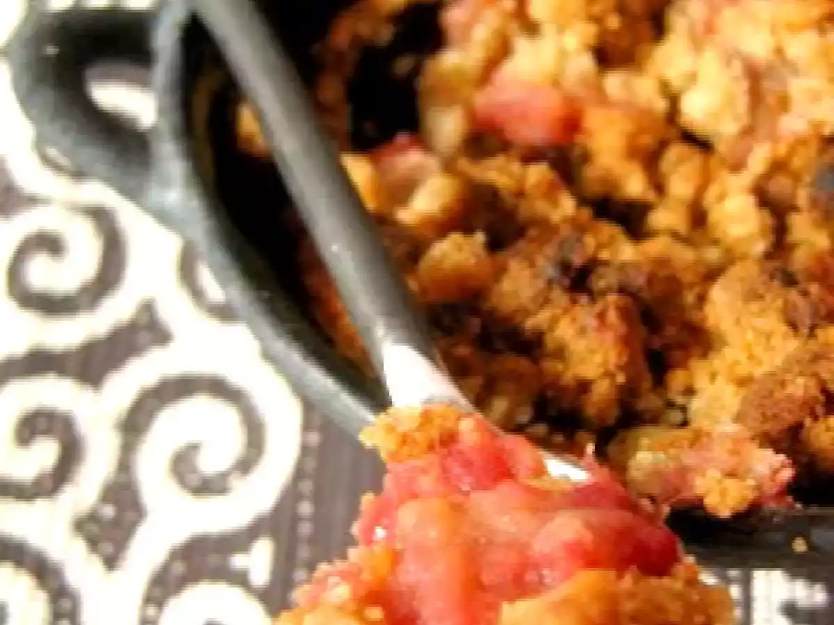 Le crumble, framboises, granny et flocons de riz, et que ça croustille! - photo 3