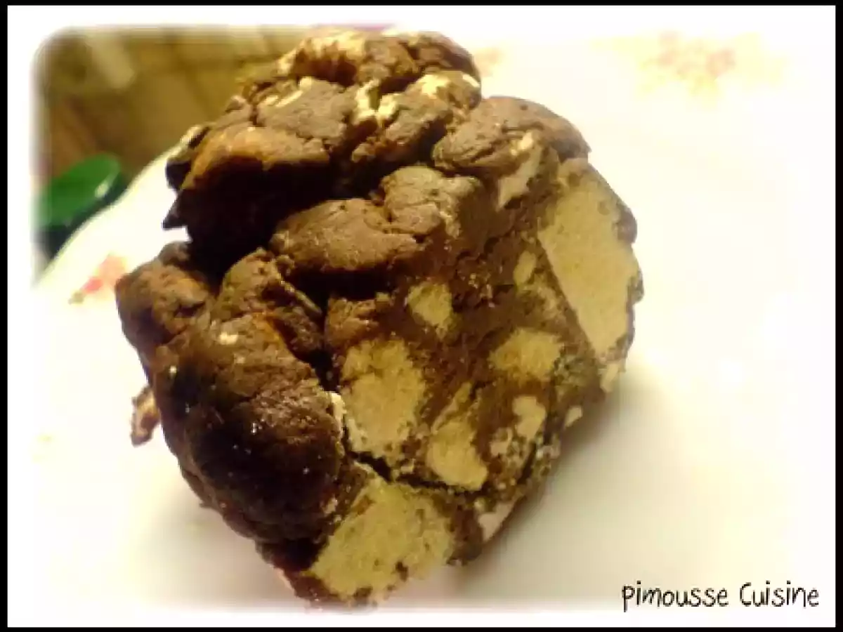 Le saucisson au chocolat guimauve et meringue sans beurre - photo 3