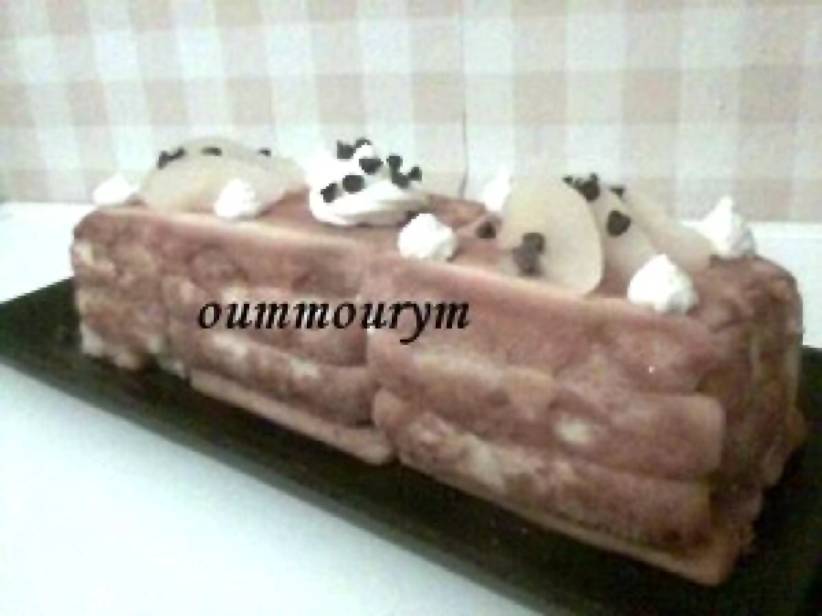 Ma bûche charlotte aux poires