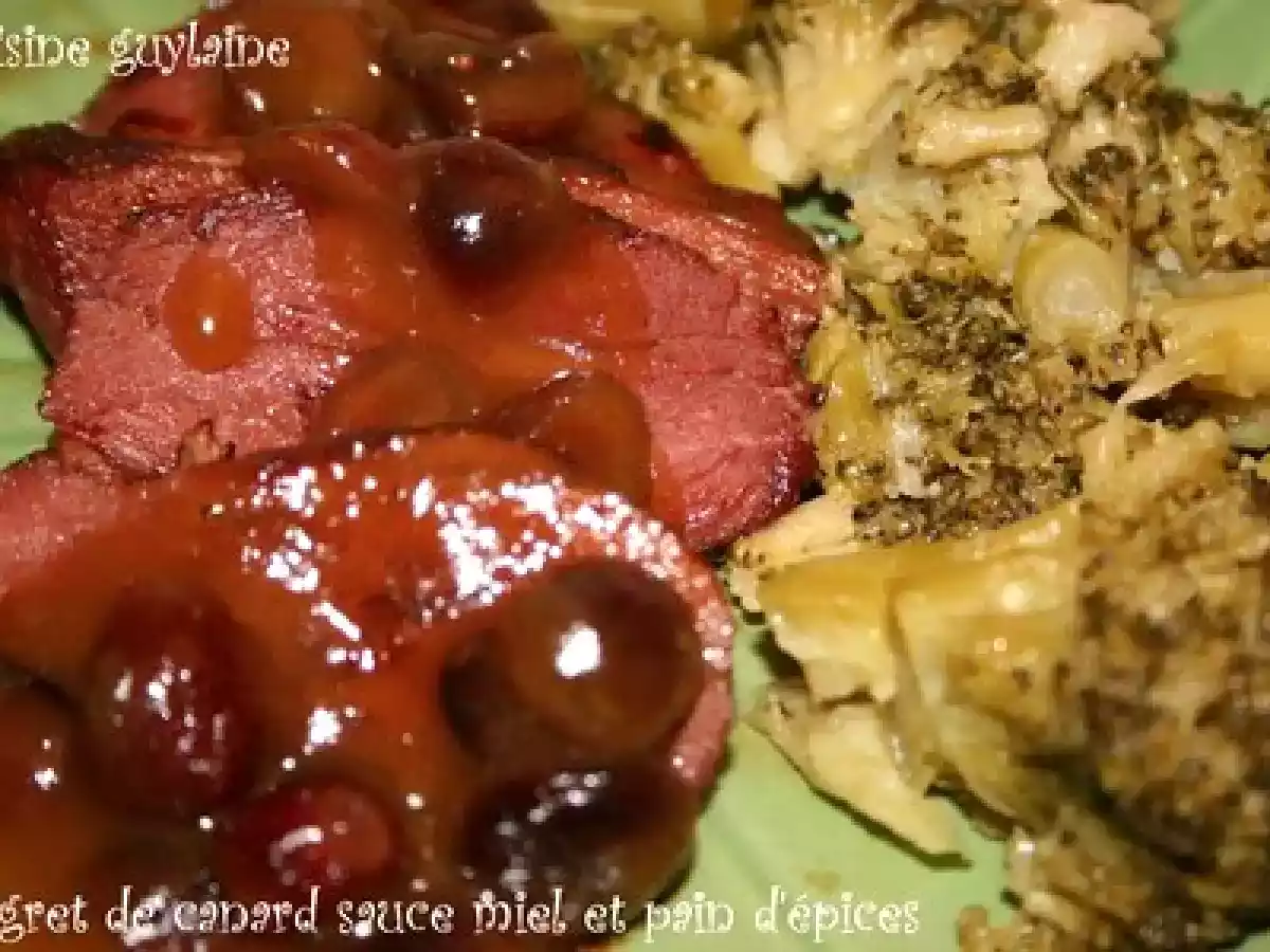 Magret de canard et sa sauce miel/pain d'épices - photo 2