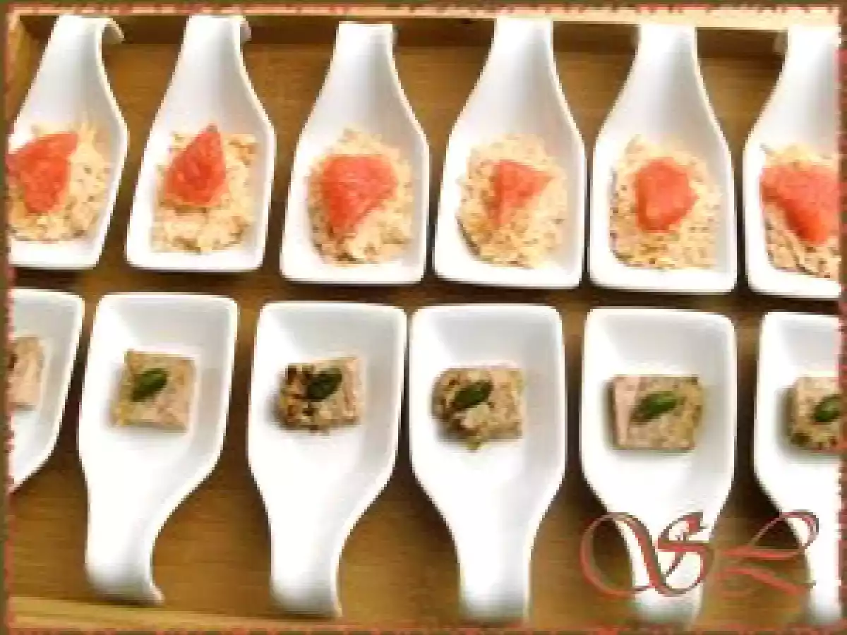 Menu d'amoureux : cuillères amuse-bouche