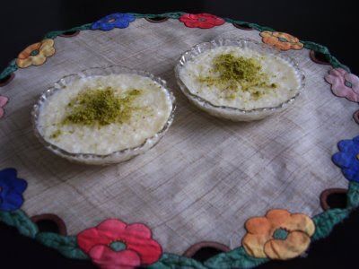 Mhalbia Tunisienne (Crème de riz au lait)