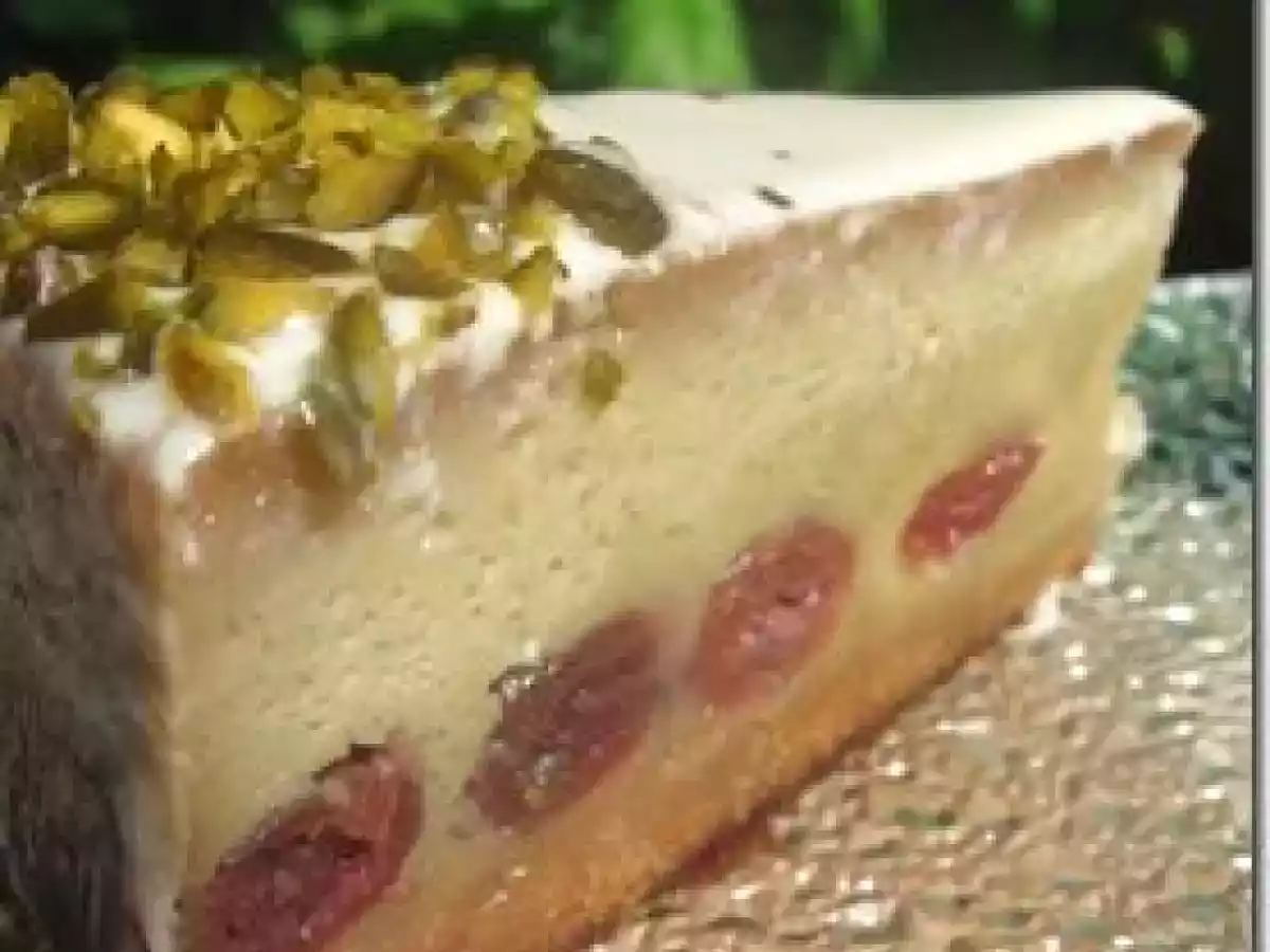 Mon gâteau Création au chocolat blanc, pistache et cerises... - photo 2