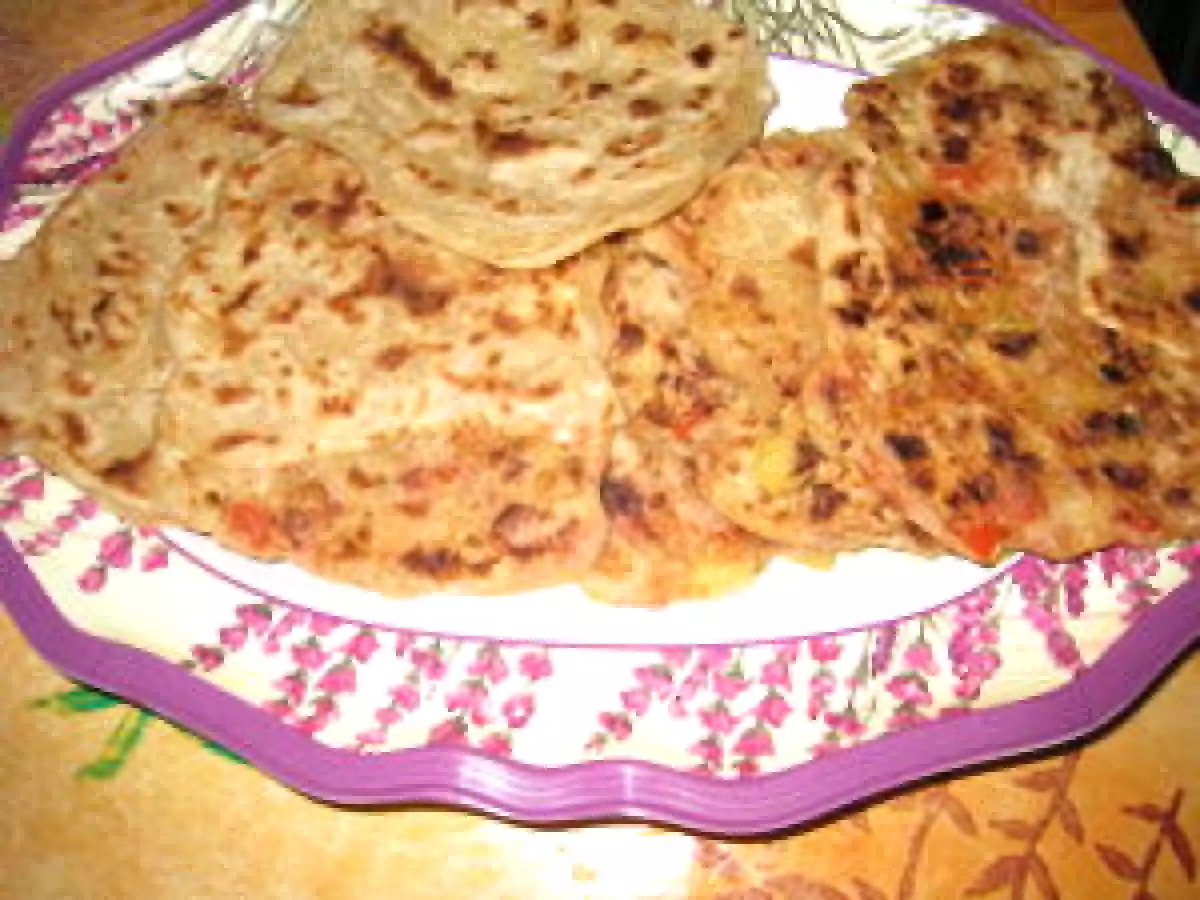 Msemens farcis au thon et légumes - photo 2