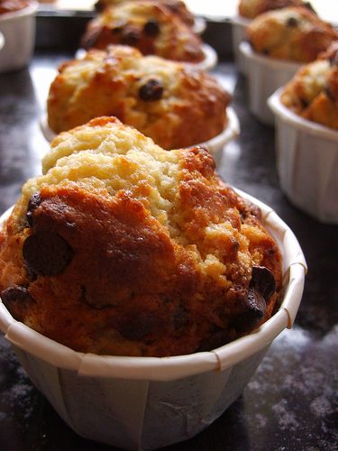 muffins aux bananes trop mures et aux pepites de chocolat fid