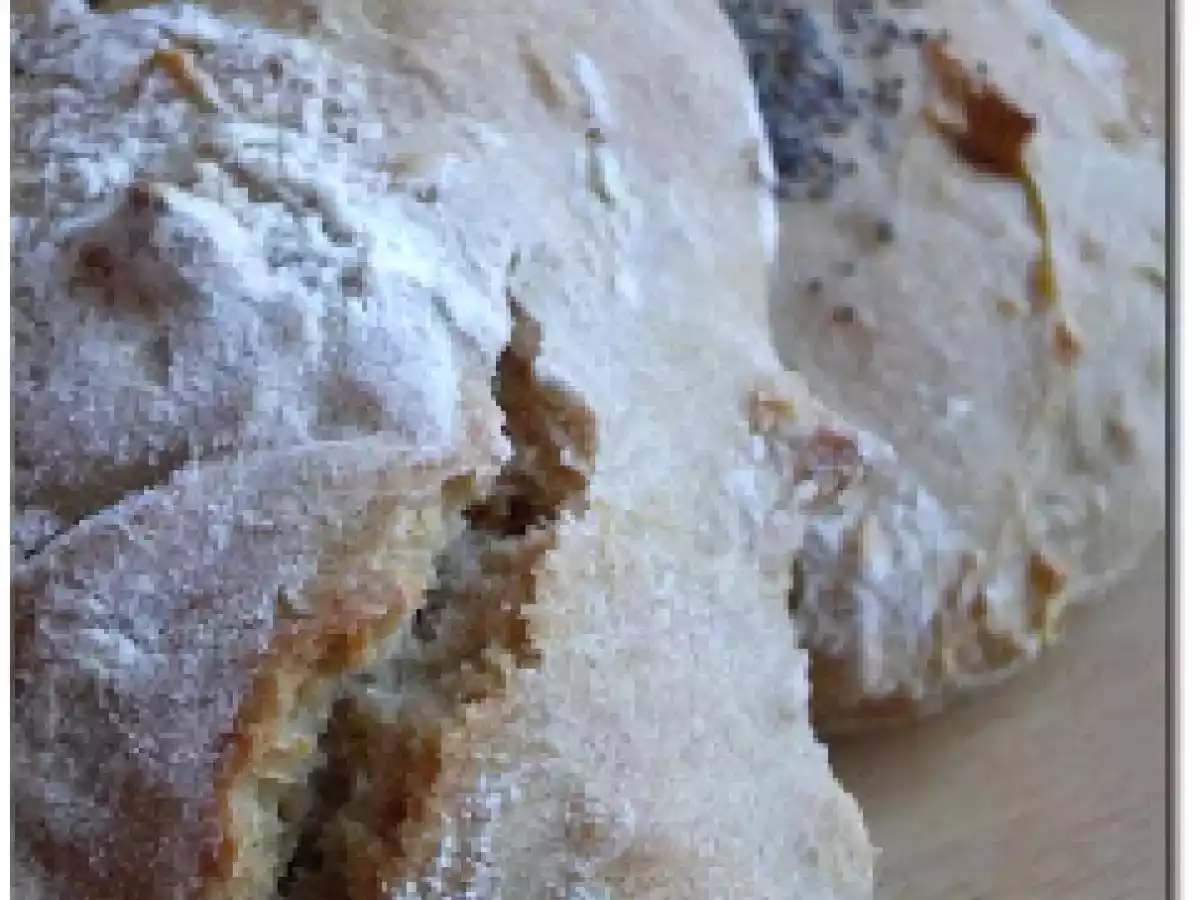 Pain sans pétrissage... version farine complète, parsemée de graines de pavot... - photo 2